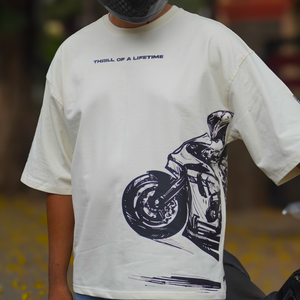 Thrill of a Lifetime Oversize T-Shirt - Beige