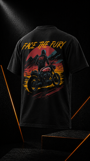 Face the Fury - Men's Oversize T-Shirt - Black Colour