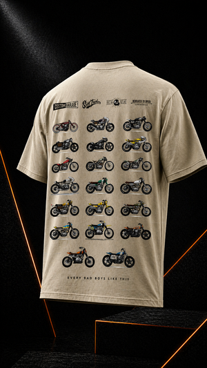 GARAGE - Men's Oversize T-Shirt - Beige Colour