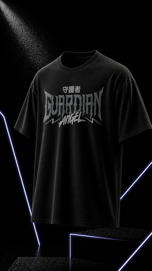 Guardian Angle - Men's Oversize T-Shirt - Black Colour