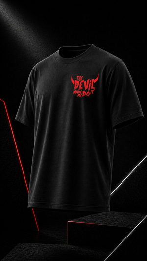 Devil Made Me Do it - Oversize T-Shirt -Black