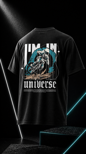 Universe Oversize T-Shirt - Black