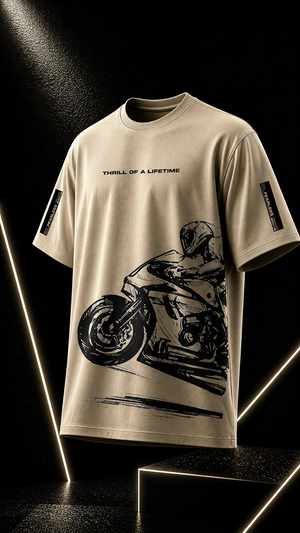 Thrill of a Lifetime Oversize T-Shirt - Beige