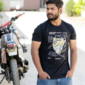 Metal Hearted - T-Shirt - Black