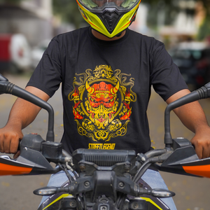Hanya Mask  - Round Neck T-Shirt - Black