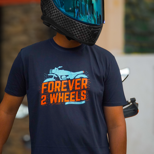 Forever Two Wheels - T-Shirt - Navy Blue
