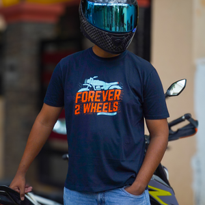 Forever Two Wheels - T-Shirt - Navy Blue