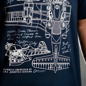 Metal Wings - T-Shirt - Navy Blue