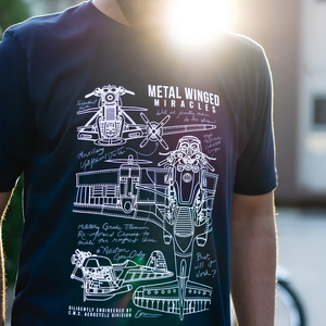Metal Wings - T-Shirt - Navy Blue