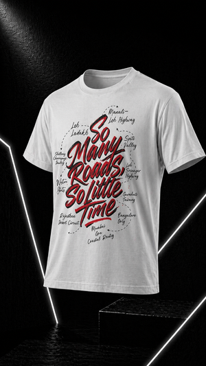 So many Roads So Little Time - T-Shirt - White