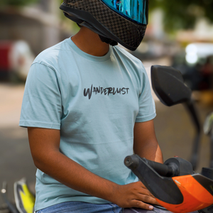 Wanderlust -  Round Neck T-Shirt - Desert Blue