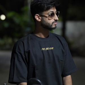 Face the Fury - Men's Oversize T-Shirt - Black Colour
