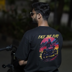 Face the Fury - Men's Oversize T-Shirt - Black Colour