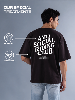 Anti Social - Men's Oversize T-Shirt - Black Colour