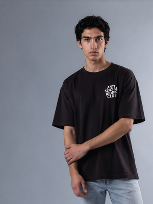 Anti Social - Men's Oversize T-Shirt - Black Colour