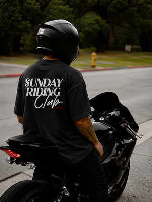 Sunday Riding Club- Men's Oversize T-Shirt- Black