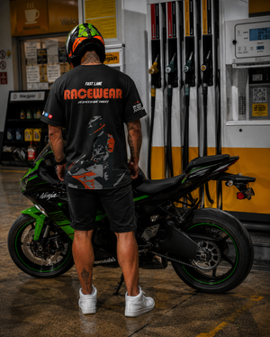 Fast Life - Men's Oversize T-Shirt - Black Colour
