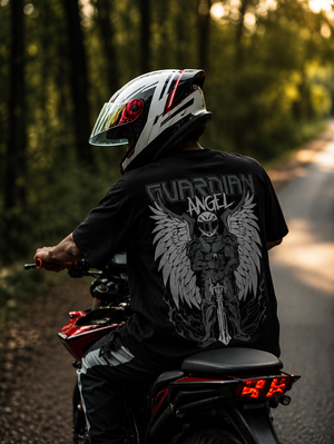 Guardian Angle - Men's Oversize T-Shirt - Black Colour