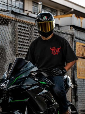 Devil Made Me Do it - Oversize T-Shirt -Black