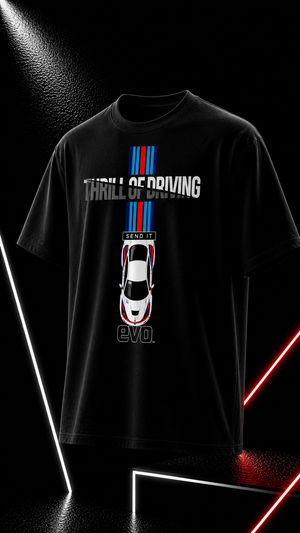 Thrill of Driving - T-Shirt - EVO India - Black