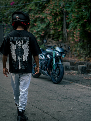 Guardian Angle - Men's Oversize T-Shirt - Black Colour