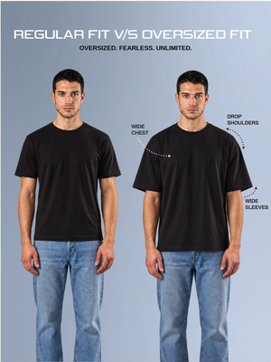 Face the Fury - Men's Oversize T-Shirt - Black Colour
