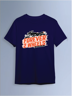 Forever 2 wheels  Round Neck T-Shirt