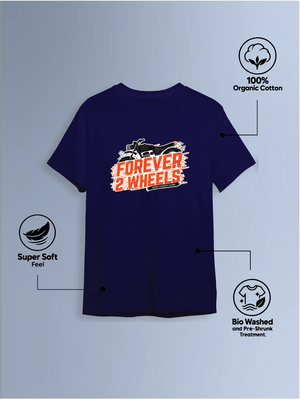 Forever 2 wheels  Round Neck T-Shirt
