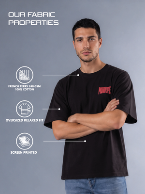 Motolife - Men's Oversize T-Shirt - Black Colour