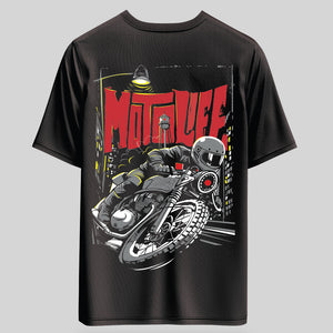 Motolife - Men's Oversize T-Shirt - Black Colour