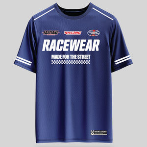 Moto Race - Men's Oversize T-Shirt - Navy Blue Colour