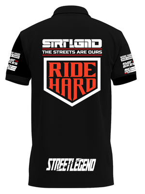 Ride Hard - Polo T-Shirt Black