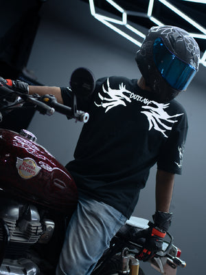 OUTCAST - Outlaw (Reflective) | Black Oversize T-Shirt