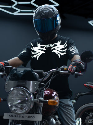 OUTCAST - Outlaw (Reflective) | Black Oversize T-Shirt