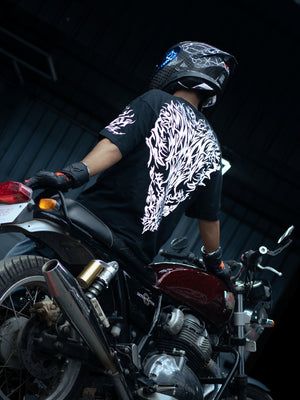 OUTCAST - Outlaw (Reflective) | Black Oversize T-Shirt