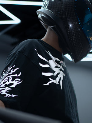 OUTCAST - Outlaw (Reflective) | Black Oversize T-Shirt