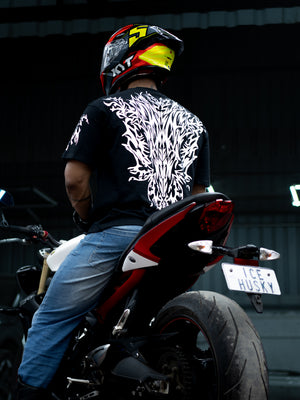AFTERDARK - Outlaw (Reflective) | Black Oversize T-Shirt