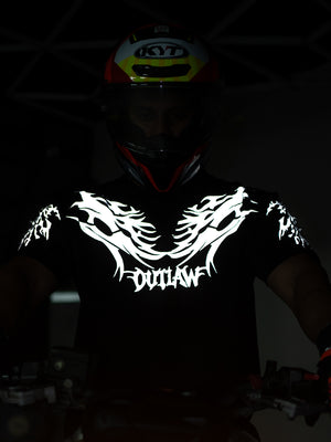 AFTERDARK - Outlaw (Reflective) | Black Oversize T-Shirt