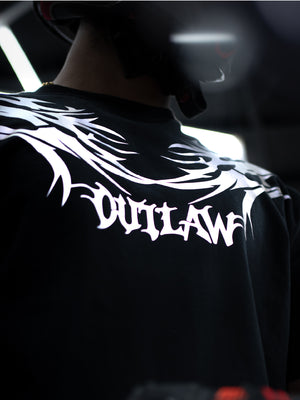 AFTERDARK - Outlaw (Reflective) | Black Oversize T-Shirt