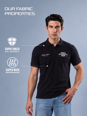 Racing Spirit Black Polo T-Shirt