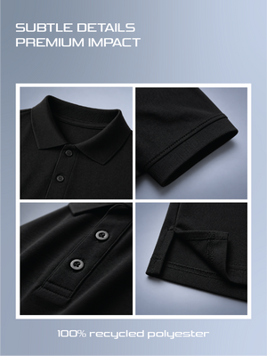Racing Spirit Black Polo T-Shirt