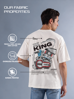 Rx king - Men's Oversize T-Shirt White