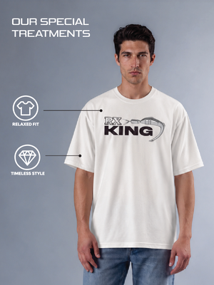 Rx king - Men's Oversize T-Shirt White