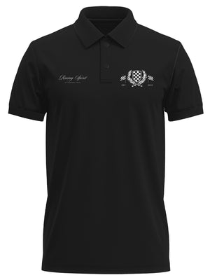 Racing Spirit Black Polo T-Shirt