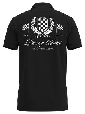 Racing Spirit Black Polo T-Shirt