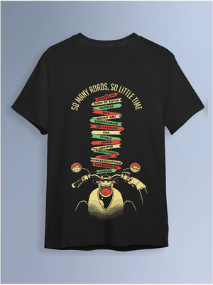 So many roads so little time  Round Neck T-Shirt