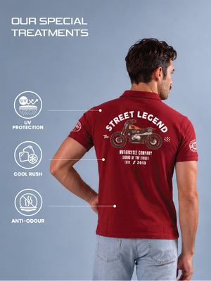 The Street Legend Arrow Red Polo T-Shirt