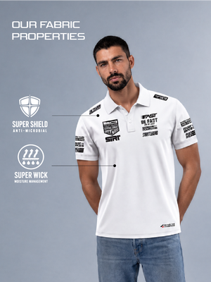 Ride Hard - Polo T-Shirt White