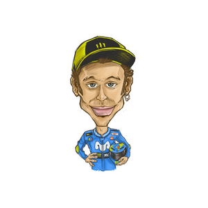 Rossi-Caricature - Sticker