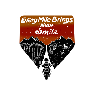 Every mile brings a smile - Sticker